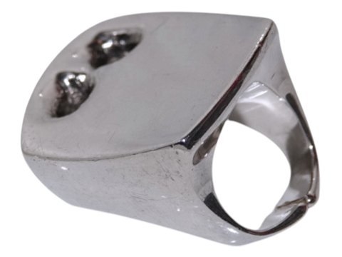 Lapponia Finland silverLarge modern ring - Size 51