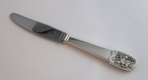 H. C. Andersen eventyr barnekniv. Sølvbestik. Klods Hans. Sølv (830). Længde 16,3 cm.