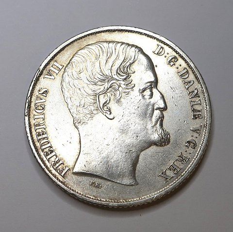 Danmark. Frederik VII. Sølv. 1 speciedaler 1849 VS. Diameter 38 mm