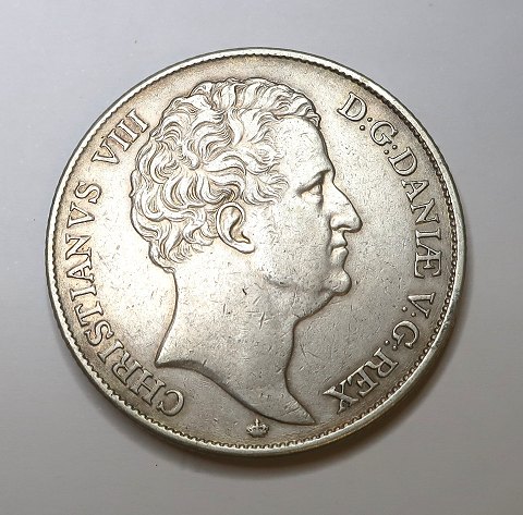 Danmark. Christian VII. Sølv. 1 speciedaler 1848 VS. Diameter 38 mm