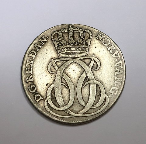 Danmark. Christian VI. Sølv 24 skilling fra 1732. Diameter 28 mm