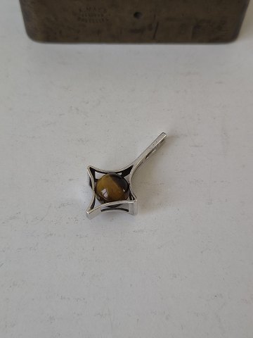 Finnish vintage silver pendant with tiger