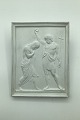 Royal Copenhagen Biscuit Plate. Motif after Thorvaldsens Baptisment of Christ 
(113)