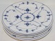 Blue Fluted PlainExtra flat luncheon plate 21 cm. #186