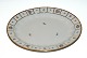 Kongelig Henriette,  Ovalt fad med brugsspor
Dekorationsnummer 444/8538
1.sortering
Størrelse  33 x 25 cm.