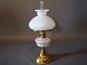 Oil lamp with opaline. 
