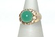 Gold ring with green stone, 14 Carat
Size: 56