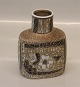 Aluminia Baca kunstfajance 719-3207 Brun Vase  13.5 cm Nils Thorson Baca 1972
