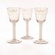 A set of three Norwegian glasses. Hurdal, Norway, 1794. H: 15cm