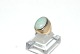 Gold ring with light Green stone 14 Carat
Size 54