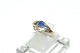Elegant Ring with. lapis and zirconia in 14 carat gold
Size 56