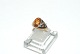 Gold ring with Amber 14 carat Gold
Size 61