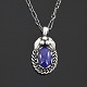 Georg Jensen; Heritage jewellery, 1992, made of sterling silver set with lapis lazuli