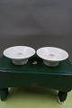White Magnolia Danish porcelain, pair of low  candlesticks