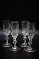Elegant, old champagne flute in crystal glass with classic cut and fine foot.
(12 pcs. in stock)