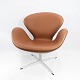 The swan chair, model 3320, designed by Arne Jacobsen in 1958 and manufactured 
by Fritz Hansen.

