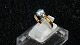 Elegant ladies ring with light blue stones in 14 carat Gold
Size 56