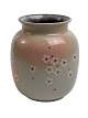 Beautiful ceramic vase with cherry blossoms, beige, pink from Strehla Keramik, then East Germany