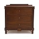 Danish Louis XVI mahogany chest of drawers. Circa 1780. H: 84cm. W: 89cm. D: 
55cm