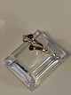 Ladies ring with brilliant and rubies in 14 carat red/white gold
Size 58
