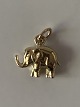 Elefant Charms / Vedhæng i 14 karat guld Højde 19,10 mm