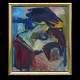 Peter Brandes maleri. Peter Brandes, f. 1944, olie på lærred. Komposition 
signeret og dateret 1987. Lysmål: 46x38cm. Med ramme: 52x44cm