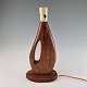 Teak BordlampeKandeformet
