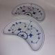 Pair of kidney-shaped dishes from Royal Copenhagen in blue fluted porcelain