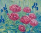 Ole Kielberg (1911-1985), well listed Danish painter.Oil on canvas. Floral arrangement.