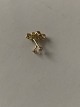 8 karat gold earrings
with clear stone, stamped 333 AKZ