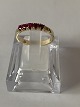 Gold ring in 14 carats, stamped BEE 585, size 57. Rubies