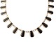 Danish Sterling silver
Gilded necklace with black enamel