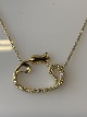 Gold necklace in 14 carat gold, with beautiful pendant and white stones. Stamped 
KOSUN 585