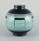 Ilse Claesson for Rörstrand.Large and round vase in glazed faience.