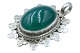 Sterling silver pendant with green stone