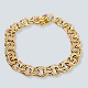BNH; A bracelet of 14k gold, w. 1 cm