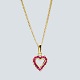 A ruby necklace in 14k gold