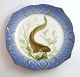 Royal Copenhagen. Fish set No.19. Model 3002. Diameter 22.5 cm. Mustela marina 
vivipara. Produced before 1923. (1 quality)