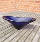Holmegaard Danish art-glass, oval table bowl of dark blue glass