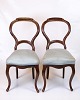Set of 2 chairs - Rococo - Mahogany - Light blue fabric -1860s
Great condition
