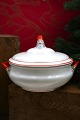 Old Swedish Christmas tureen in faience with a gnome on the top of the lid and 
on the handles...