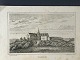Radering af F.E. Bording - Tranekær Slot på Langeland