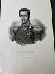Litografi af Em. Bærentzen 1853 - Portræt af ...