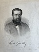 Litografi - Portræt af kunstmaler Louis Gurlitt.