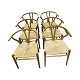 6 stk. Hans J. Wegner Y-stole – original patina – egetræ – sælges samlet