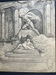 Tegning af Erick Struckmann - Skulptur ved monoment - ...