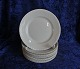 White Half Lace Danish porcelain, set of 9 cake plates 16cm