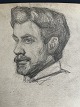Tegning af Erick Struckmann - Portræt af smuk mand.
