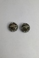 Royal Copenhagen Porcelain Earrings Floral Motiv (Brown) ...