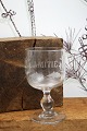 Gammelt Fransk souvenir vin glas med graveret skrift ...